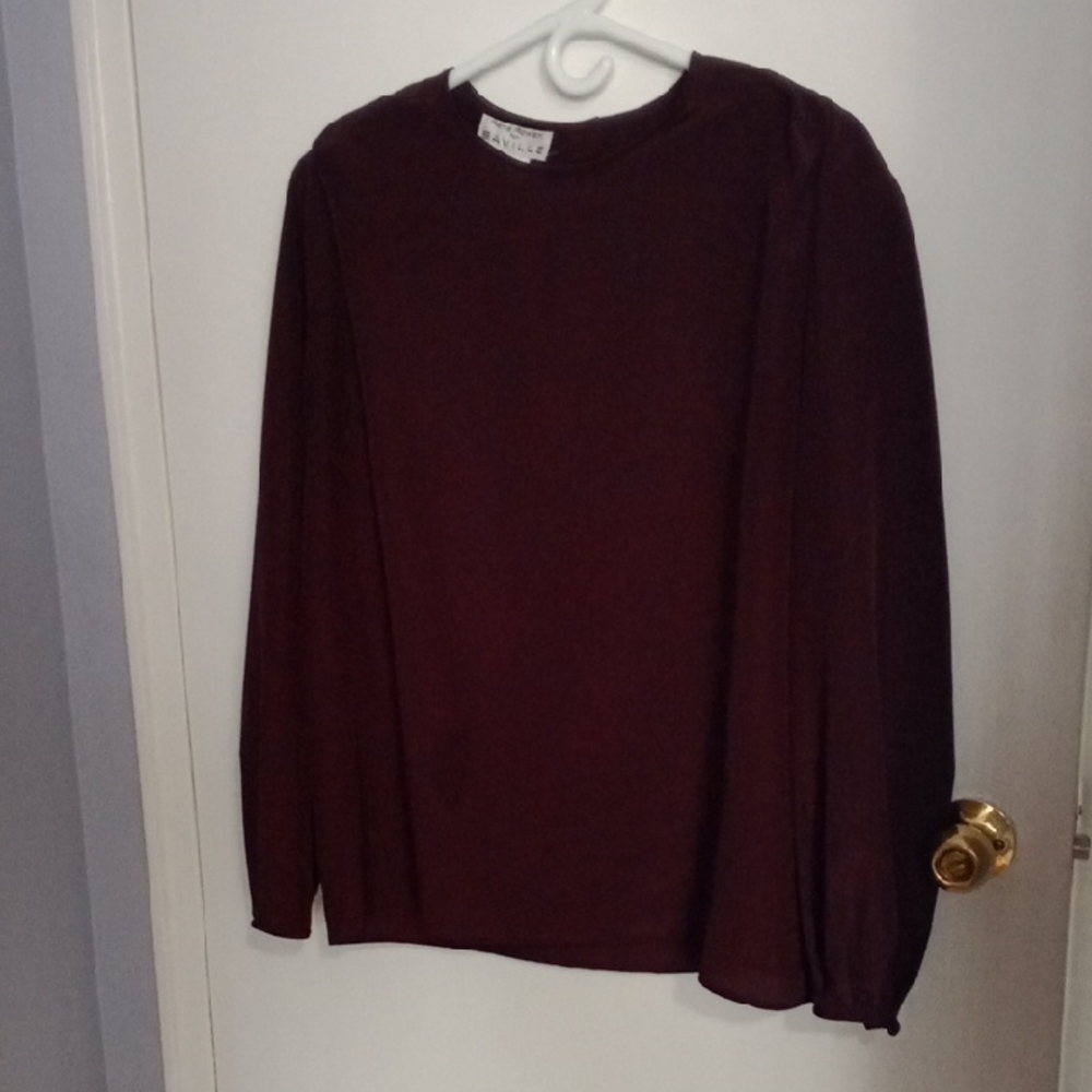Red Classic Knit Blouse